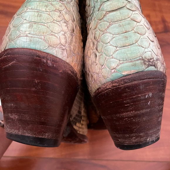 Custom hand dyed Python Cowboy Boots! - Picture 9 of 12